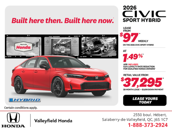 Get the 2026 Honda Civic Sedan Hybrid! 