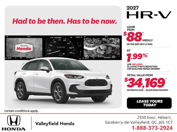 Get the 2027 Honda HR-V! 