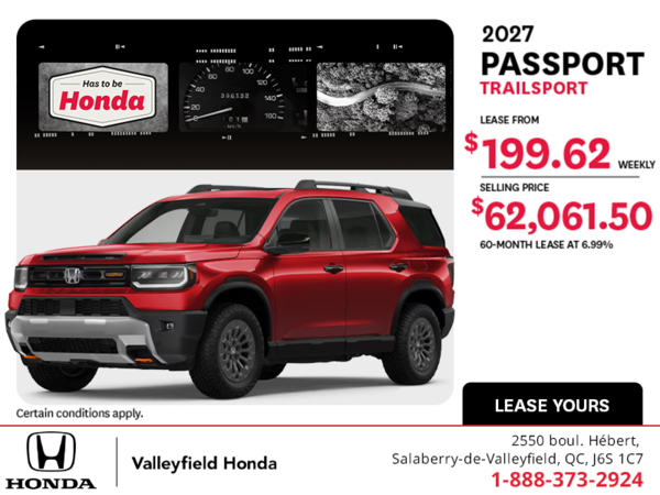 Get the 2027 Honda Passport! 