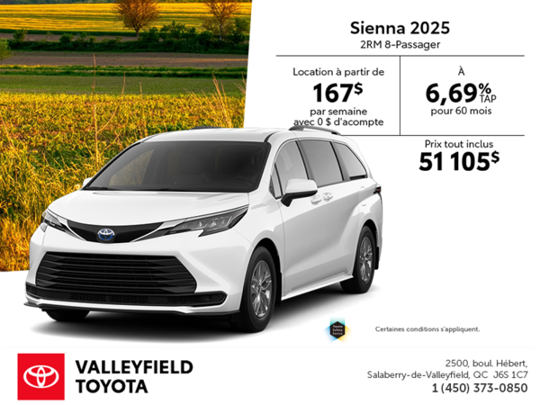 Toyota Sienna Hybride 2025