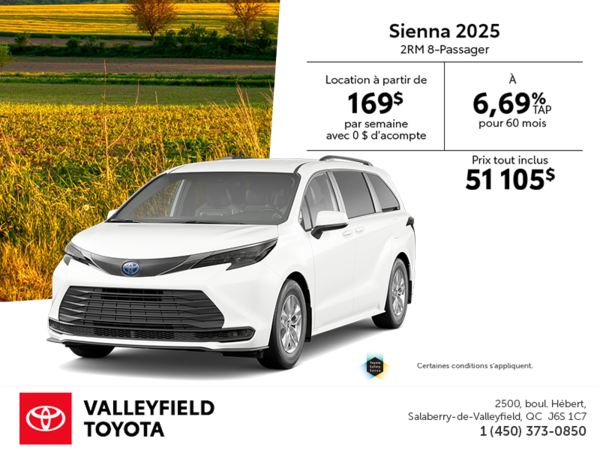 Toyota Sienna Hybride 2025