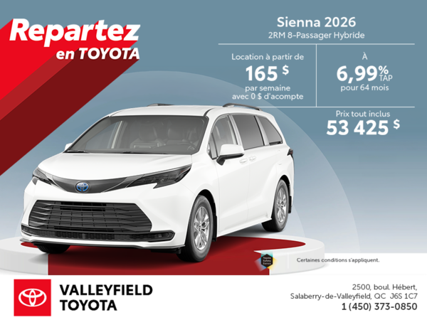 Toyota Sienna Hybrid 2026