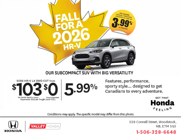 Get the 2026 Honda HR-V!