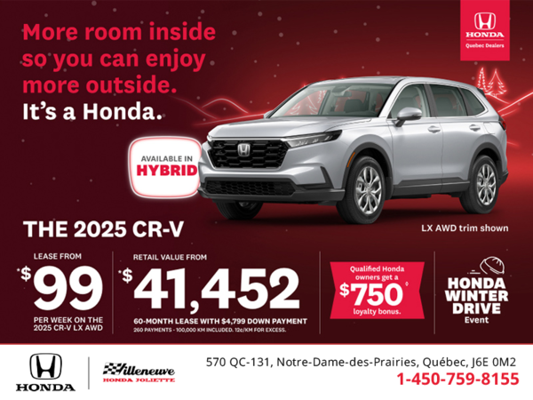 Get the 2025 Honda CR-V! 