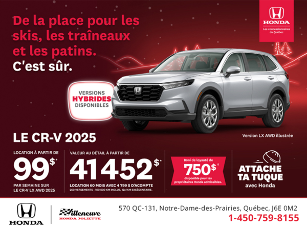 Obtenez le Honda CR-V 2025!