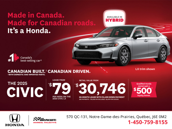 Get the 2025 Honda Civic! 