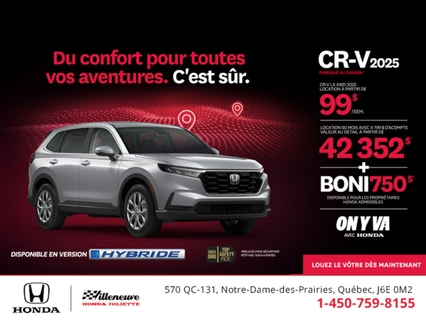 Obtenez le Honda CR-V 2025!