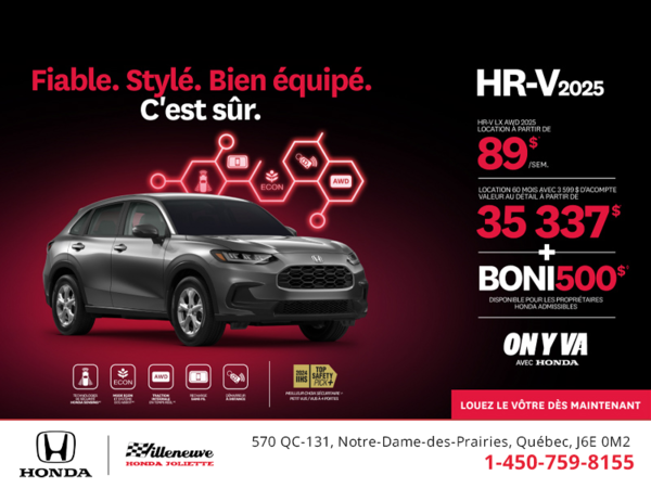 Obtenez le Honda HR-V 2025!