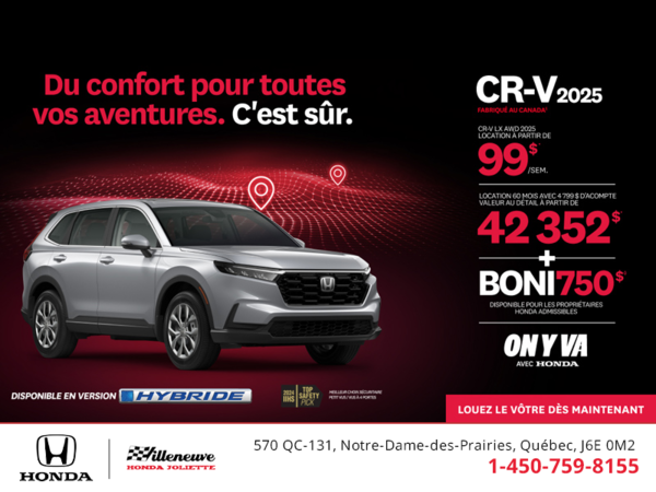 Obtenez le Honda CR-V 2025!
