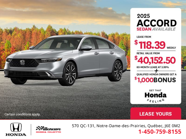 Get the 2025 Honda Accord!