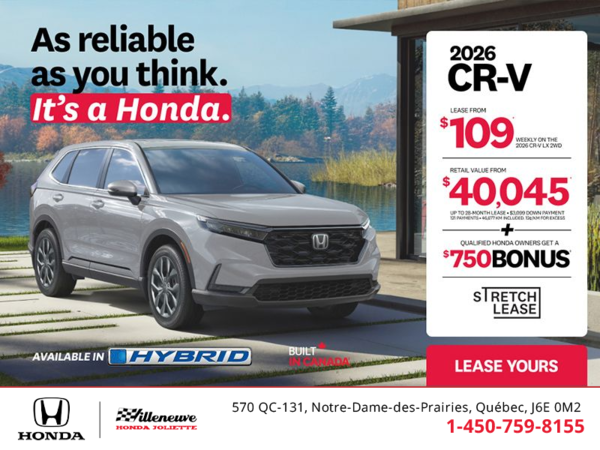 Get the 2026 Honda CR-V! 