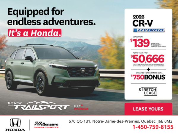 Get the 2026 Honda CR-V Hybrid!