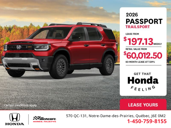 Get the 2026 Honda Passport! 