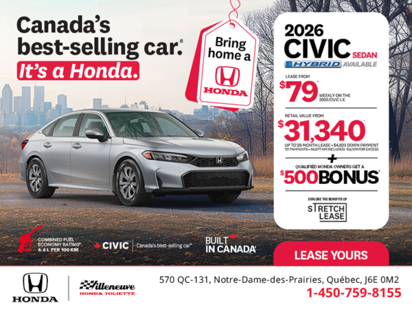 Get the 2026 Honda Civic Sedan! 
