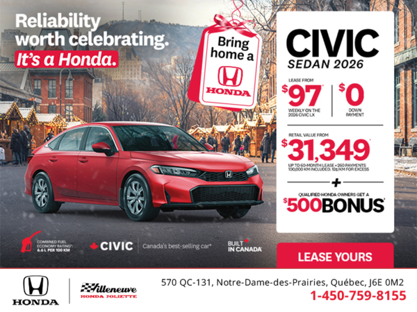 Get the 2026 Honda Civic Sedan! 