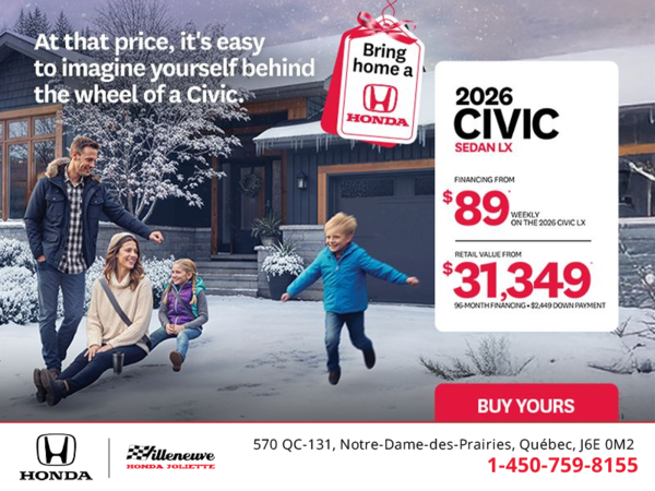 Get the 2026 Honda Civic Sedan! 