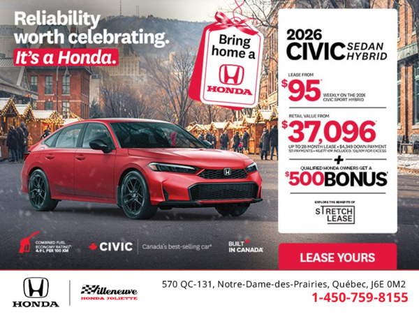 Get the 2026 Honda Civic Sedan Hybrid! 