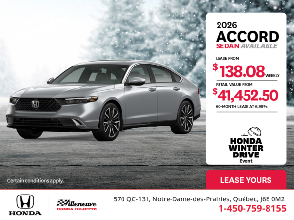Get the 2026 Honda Accord!