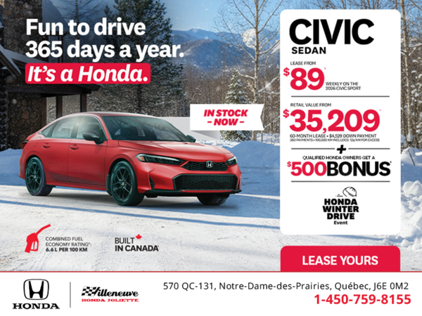 Get the 2026 Honda Civic Sedan! 