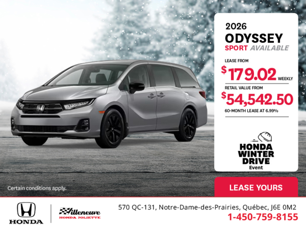 Get the 2026 Honda Odyssey! 