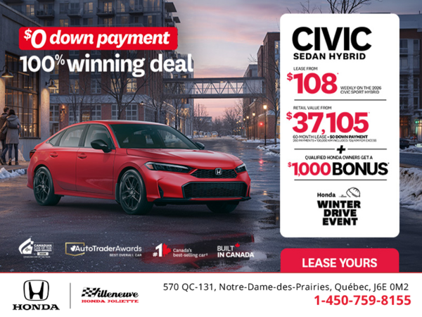 Get the 2026 Honda Civic Sedan Hybrid! 