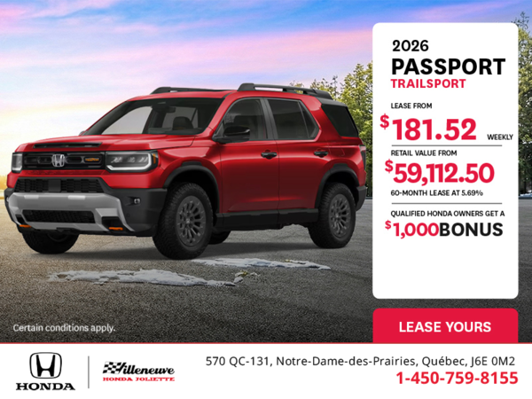 Get the 2026 Honda Passport! 