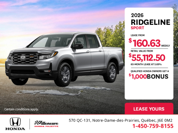 Get the 2026 Honda Ridgeline! 