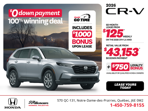Get the 2026 Honda CR-V! 