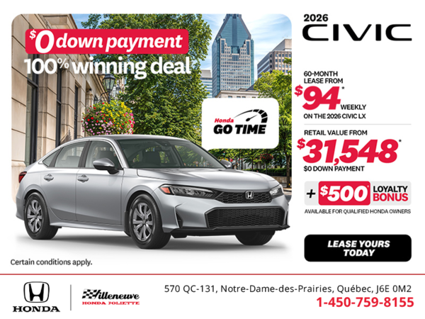 Get the 2026 Honda Civic! 