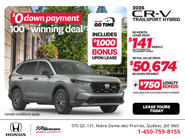 Get the 2026 Honda CR-V Hybrid!