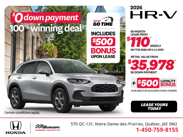 Get the 2026 Honda HR-V! 