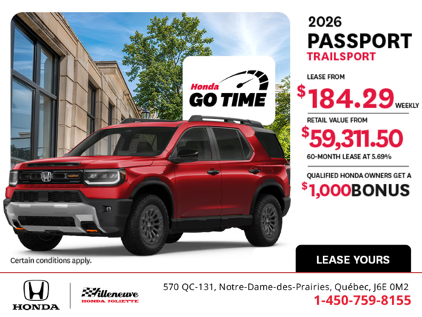 Get the 2026 Honda Passport! 