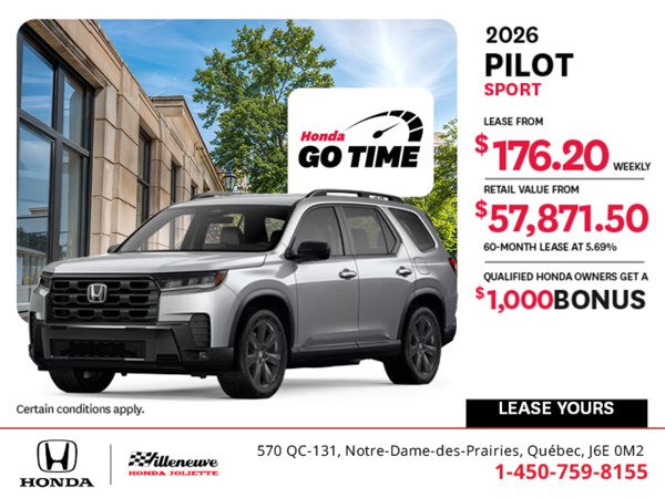 Get the 2026 Honda Pilot! 