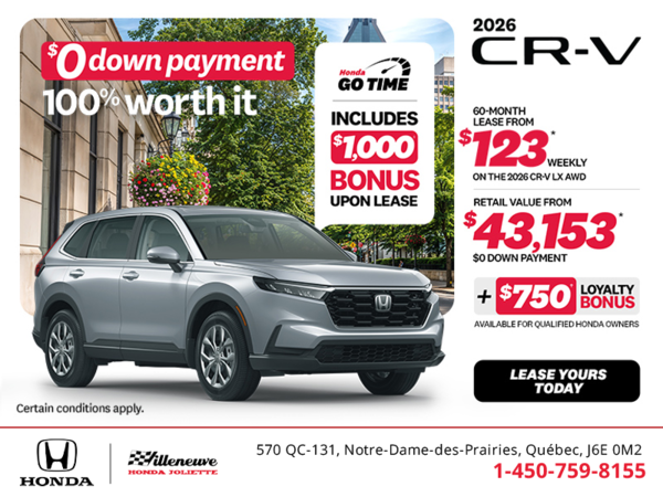 Get the 2026 Honda CR-V! 