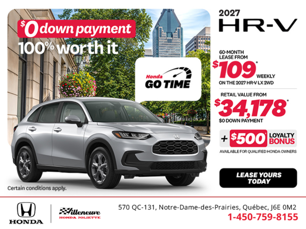 Get the 2027 Honda HR-V! 