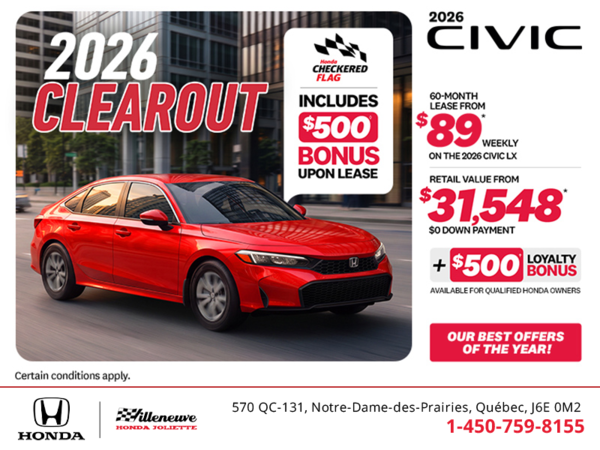 Get the 2026 Honda Civic! 