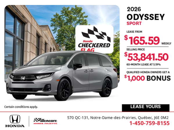 Get the 2026 Honda Odyssey! 