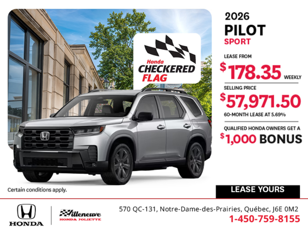 Get the 2026 Honda Pilot! 