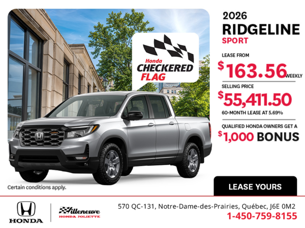 Get the 2026 Honda Ridgeline! 
