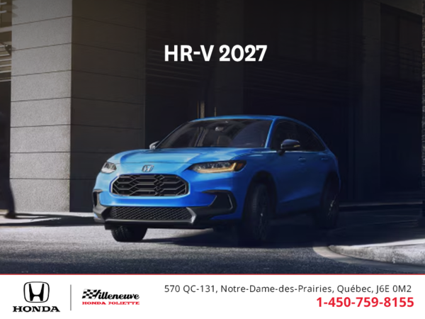 Obtenez la Honda HR-V 2027!