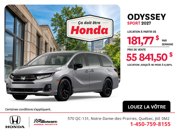 Honda Odyssey 2027