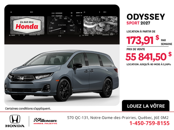 Honda Odyssey 2027