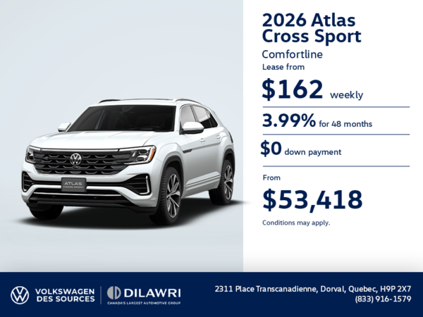 Get the 2026 Volkswagen Atlas Cross Sport