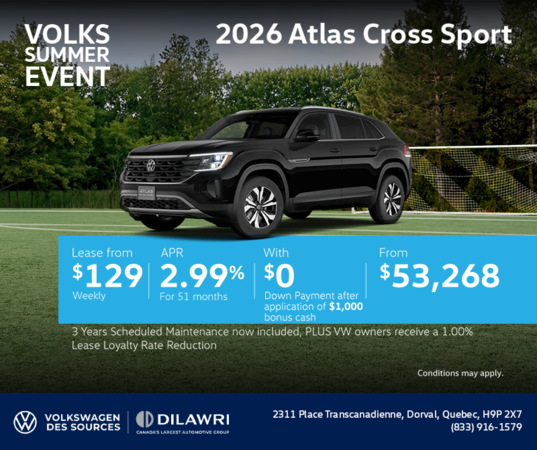 Get the 2026 Volkswagen Atlas Cross Sport