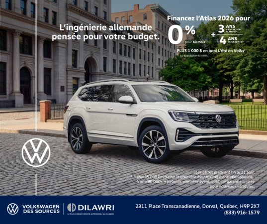 Procurez-vous le Volkswagen Atlas 2026