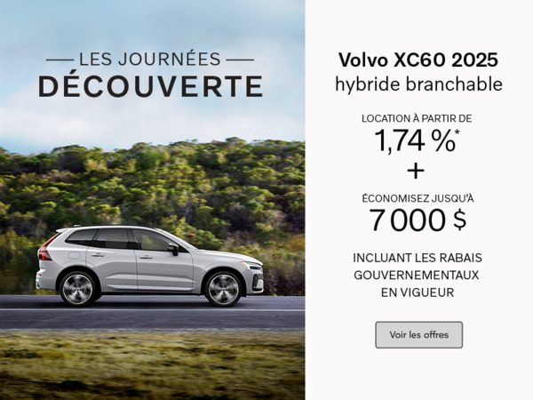 Le Volvo XC60 2025 hybride branchable
