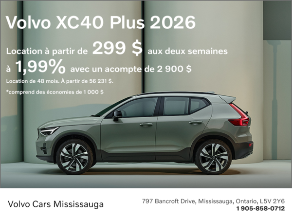 Le Volvo XC40 Plus 2026
