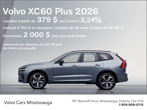 Le Volvo XC60 2026 Plus