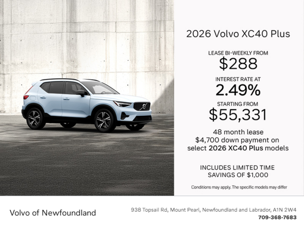 The 2026 Volvo XC40 Plus