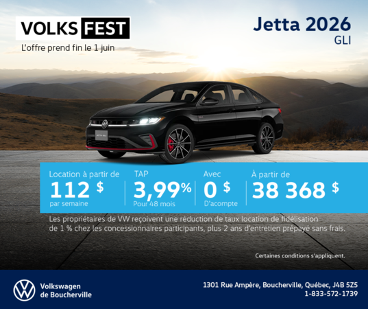 Procurez-vous la Volkswagen Jetta Gli 2026